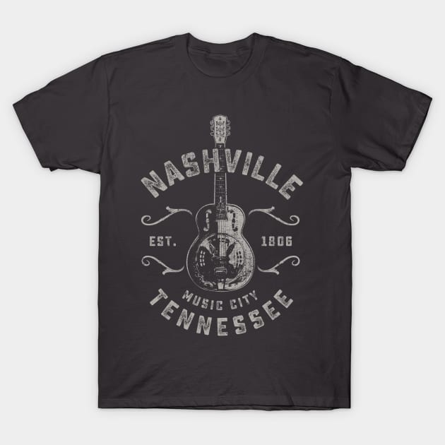 Nashville Music City USA Vintage T-Shirt by Designkix
